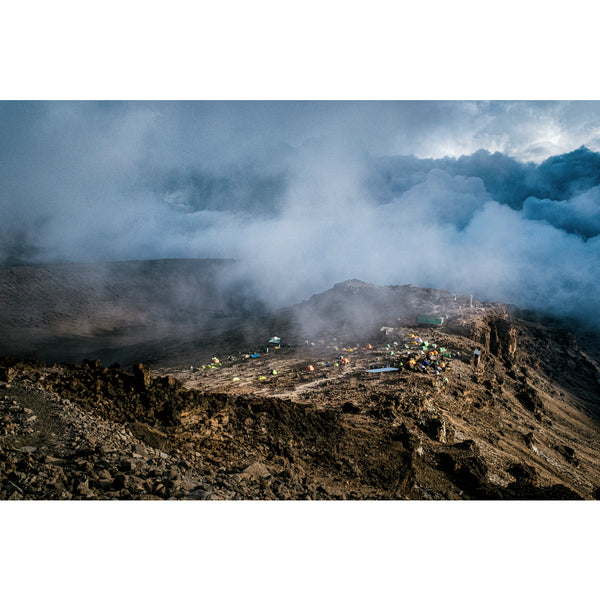 Clouds sweeping through Barafu Camp.