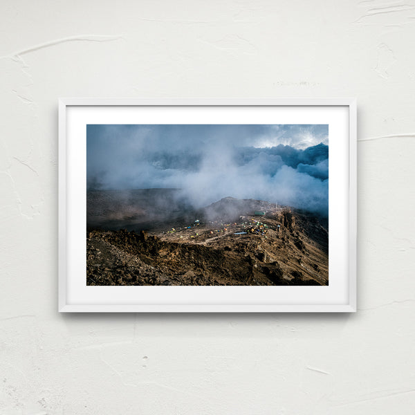 Clouds sweeping through Barafu Camp.