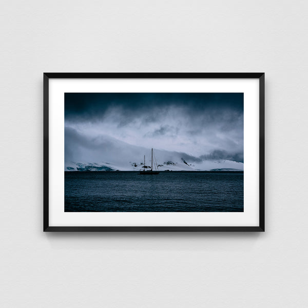 Selma anchored in McMurdo Sound.