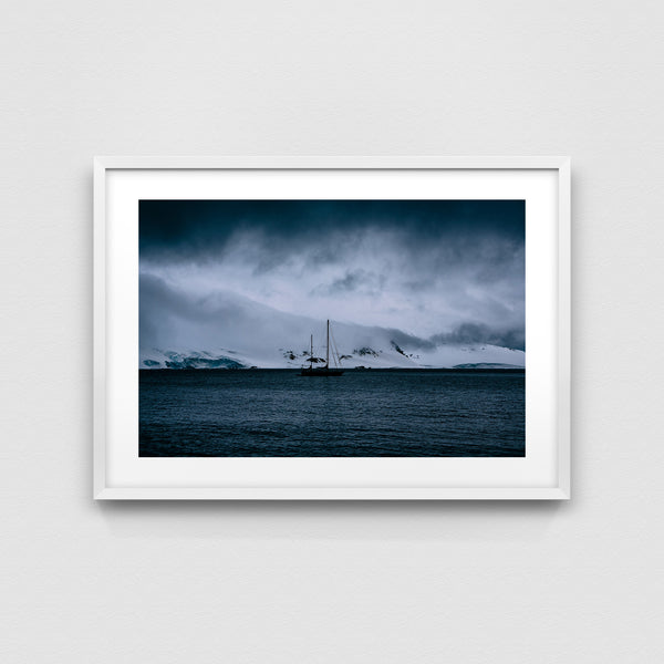 Selma anchored in McMurdo Sound.