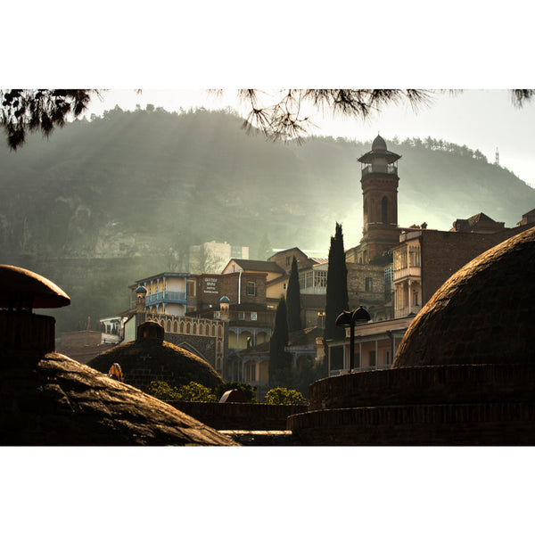 Autumn sunset in Tbilisi