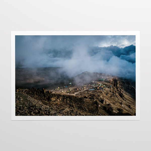 Clouds sweeping through Barafu Camp.