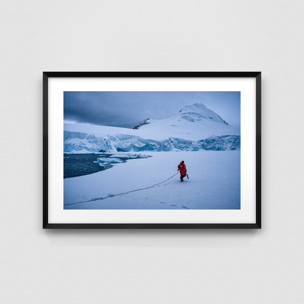 We moor to the ice at Port Lockroy.