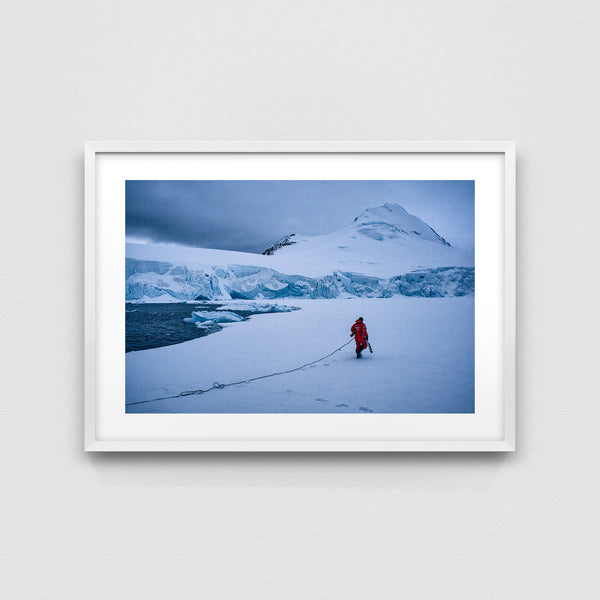 We moor to the ice at Port Lockroy.